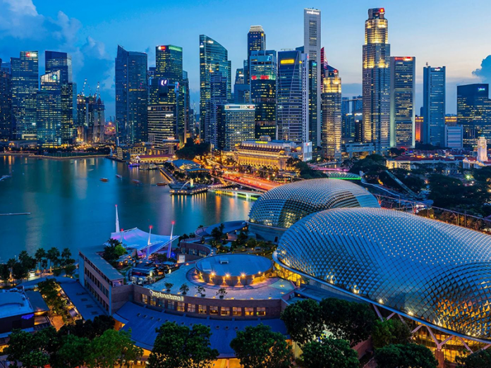 Hình ảnh Singapore rực rỡ lúc về đêm